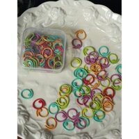 Clip đánh dấu kim loại sơn màu phong cách Ins, dụng cụ đan DIY, clip đánh dấu móc, khăn len, mở xoắn