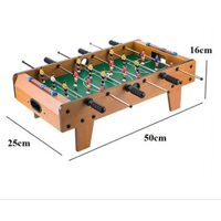 [Clip Quay Thật, 50x25x16cm] Bàn Bi Lắc Bóng Đá Mini Gỗ Dài 50cm, 6 tay cầm Cỡ Trung Bình