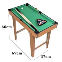 [Clip Quay Thật] Bàn Bi A Mini Gỗ Cỡ Lớn 69x37x60cm, Bàn BiDa 6 lỗ Trẻ Em To Nhất, Đại