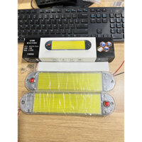 [clip test] combo 2 chiếc đèn thùng, đèn led trần xe nắp nhựa 12v 24v chung siêu sáng, đèn trần xe COB