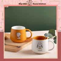 [CLIP THẬT] LY CỐC SỨ quà tặng couple bé trai bé gái hoạt hình dễ thương combo kèm thìa muỗng cà phê 250ml - CÓ SẴN