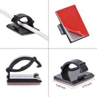 Clips - nẹp kẹp dây cáp điện tiện dụng có sẵn keo 3M màu đen 13mmx18mm