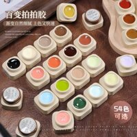Cloud Diamond Patting Keo Làm Móng Tay Sơn Keo Đóng Hộp Blush Smudge Gradient Trắng Cover Free Line Dùng Một Lần Sơn Móng Tay Keo