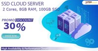 Cloud Server 2 cores 8GB RAM 100GB SSD cho ứng dụng - software/App