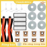 [Cloudsmiles] Dành Cho Robot Hút Bụi Xiaomi X20 + / X20 Plus Robot Hút Bụi Bàn Chải Bên Chính Bộ Lọc Hepa Lau Vải Túi Bụi Phụ Kiện