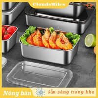 [Cloudsmiles] Đĩa Vuông Có Nắp Khay Nướng Bánh Khay Đựng Thực Phẩm Hình Chữ Nhật Cấp Thực Phẩm Hộp Bảo Quản Thực Phẩm