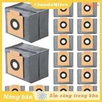 [Cloudsmiles] Túi đựng bụi 16 gói cho Trạm tự làm sạch chân không Robot Omni Eufy Clean X8 Pro X10 Pro, Phụ kiện túi đựng rác 4 lớp