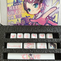 Clove Keycap Cherry / OEM Profile 11 / 14 Phím Thăng Hoa Năm Mặt Hoạt Hình Dễ Thương Sáng Tạo MX Switch Wooting Bàn Phím Cơ Keycaps Cool Pink Gaming Mudie Valorant Keycap