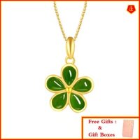 CLOVER (Hàng Có Sẵn) vòng cổ Mặt Hình Cỏ Bốn Lá Đính Đá