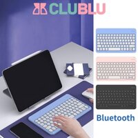 CLUBLU Bàn Phím Không Dây Bluetooth Mini Nút Tròn USB Cho Máy Tính Bảng Điện Thoại Android Laptop Giá Rẻ Cao Cấp Màu Sắc Cute Nhỏ Gọn Thuận Tiện Mang Theo Nút Ấn Tĩnh Âm Không Gây Ồn Màu Hồng Xanh Đen