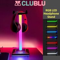 CLUBLU Giá Đỡ Tai Nghe Có Đèn LED Bar Cao Cấp Chân Đế Chắc Chắn Chống Trơn Trượt Chân Đế Móc Treo Tai Nghe Gaming Chắc Chắn Chống Trơn Trượt Headphones Headsets Stand Holder Có Jack Cắm USB Thiết Kế  Sang Trọng Máy Tính GAMING Siêu Bền Quà Sinh Nhật