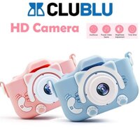 CLUBLU Máy Ảnh Kỹ Thuật Số Mini Mèo Màu hồng xanh Siêu Camera-007 Cute Có Thể Sạc Lại Chống Sốc Cao Cấp HD Digital Camera Cho Bé Thể Phù Hợp Với Trẻ Em Nhỏ Gọn Thuận Tiện Mang Theo Quà Sinh Nhật Cho Nữ