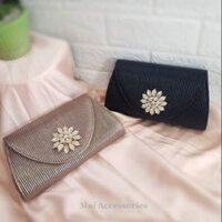 Clutch dự tiệc cầm tay có dây đeo chéo thiết kế sang trọng MAIT