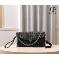 Clutch nữ MONOGRAM CANVAS ELLY đen, nâu, phong cách trẻ trung hiện đại bảo hành 3 tháng. Mã ECH62 - ĐEN