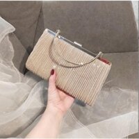 Clutch nữ, Túi xách cầm tay dự tiệc, Ví dự tiệc đính kim tuyến sang chảnh Hana VDT02