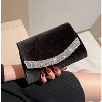 Clutch nữ ví dài cầm tay dự tiệc đính đá lấp lánh BAG U CDC21