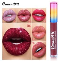 CmaaDU không thấm nước kim loại lâu trôi long lanh Son môi chất lỏng Matte Lip Gloss