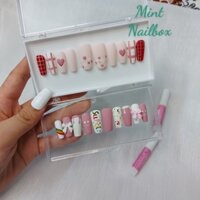 Cmbo 2 Bộ Móng Giả Thiết Kế Mint Mẫu Mới