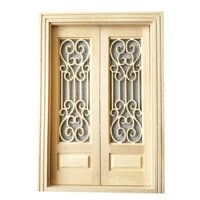 Cminyp Nhà Búp Bê Gỗ Thu Nhỏ Bên Ngoài Rỗng Cửa Đôi Cho Búp Bê Nội Thất Màn Hình Nhà