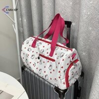 [Cminyp] Túi hành lý du lịch dễ thương hoạt hình Hello Kitty Túi cầm tay Thể thao thể thao Túi đeo chéo dung tích lớn mới