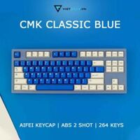 CMK Classic Blue Aifei Keycap Abs 2 shot 264 nút