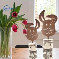 Cnabpc  Handmade Retro Thỏ Cắm Đất Trang Trí Ngoài Trời Thỏ Sắt Rusty Thủ Công Sân Ngoài Trời Nghệ Thuật Cho Trang Trí Nhà Trang Trại Mới