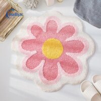 Cnabpc  Hoa Đáng Yêu Giả Thảm Cashmere Thảm Trải Sàn Chống Trơn Trượt Thảm Phòng Khách Phòng Trẻ Em Phòng Tắm Thảm Tắm Mới