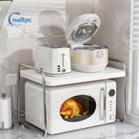 Cnabpc  Kệ lưu trữ vi sóng bằng thép không gỉ Kệ bếp Nồi cơm điện Giá để lò nướng Giá để bàn điện mới
