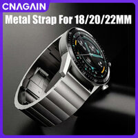 Cnagain 18MM 20MM 22MM Đồng hồ thông minh Dây đeo kim loại bằng thép không gỉ, Khóa nơ cổ điển Dây đeo cổ tay thể thao dành cho Samsung Galaxy Watch 7 / 6 / 5 / 4 44MM 40MM / Garmin Forerunner 945 / 245 / 645