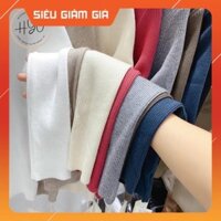 cnc Áo len nữ giữ nhiệt vải tăm trơn cổ 3 phân ôm dáng form trơn quảng châu Slaytify