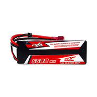 CNHL Racing Series 7.4V 6600mAh 100C 2S Hard Case LiPo Battery T Dean Plug for RC Car