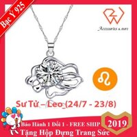 (Có 12 Cung) Combo Mặt Và Dây Chuyền Nữ Cung SƯ TỬ - LEO Trang Sức Bạc Cao Cấp W2_SUTU_DC