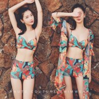 (có ảnh chụp thật) Set bikini đồ bơi nữ kèm áo choàng quyến rũ SET13