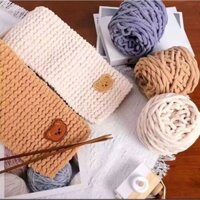 (có ảnh thật) khăn len đan tay len nhung