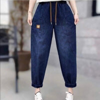 (có ảnh thật) Quần bagy Jean giấy, Quần bagy phối dây rút