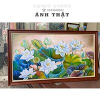 (Có ẢNH THẬT) Tranh Treo Tường canvas, Hoa sen,tranh decor phòng khách,phòng ngủ,cầu thang đẹp⚡FREE SHIP⚡giá rẻ