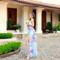 [CÓ ẢNH THẬT] Váy đầm maxi hở vai lưng cột dây cổ xẻ tà loang màu tím dáng dài có mút ngực đi biển đi chơi