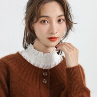 Cổ áo giả cánh hoa dễ thương tinh nghịch cổ áo ren trắng tinh khiết cổ áo sơ mi cao cấp cổ áo đứng Cổ áo giả trẻ em dễ phối FEQK