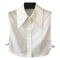 Cổ áo giả vải cotton có thể tháo rời thời trang thanh lịch cho nữ