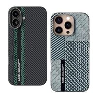 Cổ Áo Quân Sự Kết Cấu Kevlar Ốp Lưng Điện Thoại iPhone 16 Pro Max 15 Plus 14 13 Tích Hợp Từ Tính Sạc Không Dây Bìa Cứng