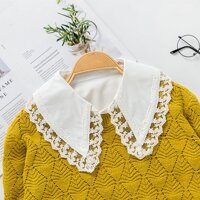 Cổ áo ren bản to AO68 Trắng