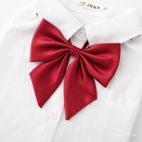 Cổ áo thủy thủ hoa JK màu đỏ đồng phục học sinh lớn có nơ lông vũ phong cách học sinh