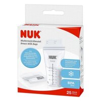 [Có bán lẻ] Hộp 25 túi trữ sữa Nuk dung tích 180ml sản xuất tại Mỹ