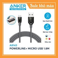 [Có bao da] Cáp sạc ANKER PowerLine+ Micro USB dài 1.8m - A8143