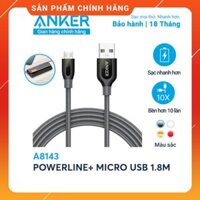 [Có bao da] Cáp sạc ANKER PowerLine+ Micro USB dài 1.8m - A8143