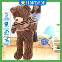 [Có bảo hành] Thú nhồi bông gấu bông siêu to Gấu Teddy áo vải nhung khổng lồ mềm mịn hàng cao cấp