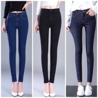 [Có Big Size] Quần Jeans Nữ Trơn Lưng Cao - Quần Jean Nữ
