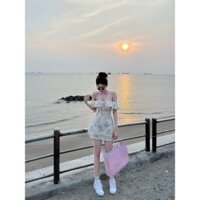 (Có BigSize) Đầm Váy Xô Thêu Hoa Trễ Vai Viền Ren BÈO LỚN UnihomeClothing CL082