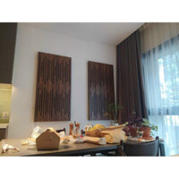 (Có bông khoáng Thái tỉ trọng cao)Tấm gỗ tiêu âm treo tường kt 120x60cm dày 3cm Aucostic panel