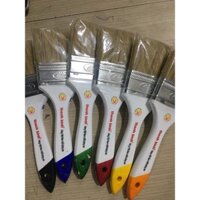 Cọ Cán Gỗ Quét Sơn Thanh Bình Lố 12 Cây - Chổi Quét Sơn Đủ Size Sơn Trắng Đuôi Cán Nhiều Màu